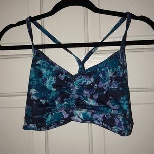 Blue sports bra